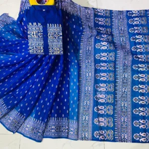 Couple Screen Print Half Silk Sharee Block Print Dhupiana Silk Panjabi Model- HMS-2023021