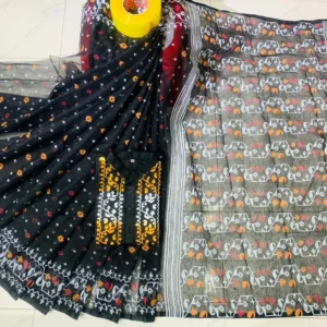 Couple Screen Print Half Silk Sharee Block Print Dhupiana Silk Panjabi Model- HMS-2023059